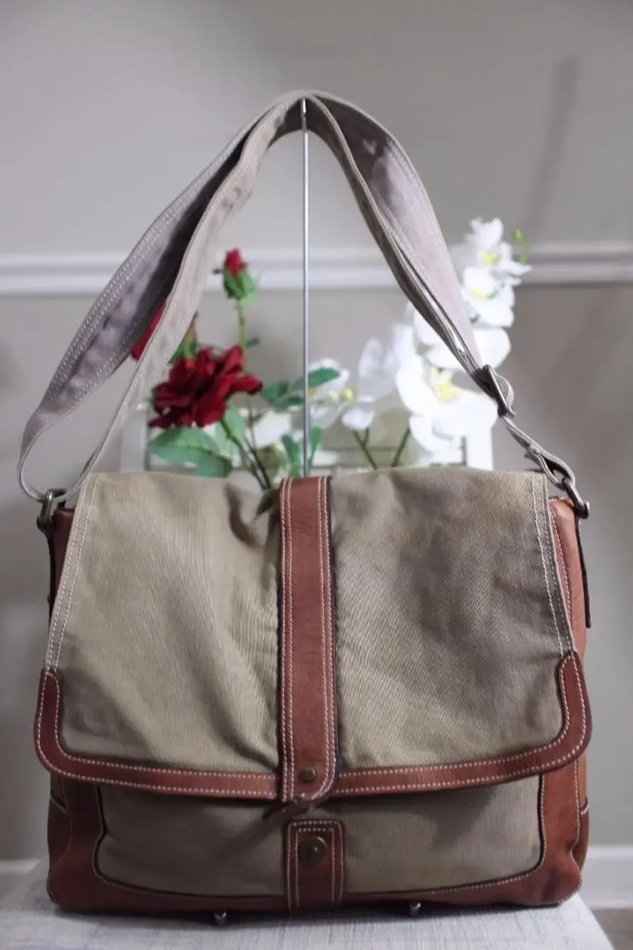 Fossil Men's Canvas Ranger Braun Messenger Bag #MBG5822 (30000